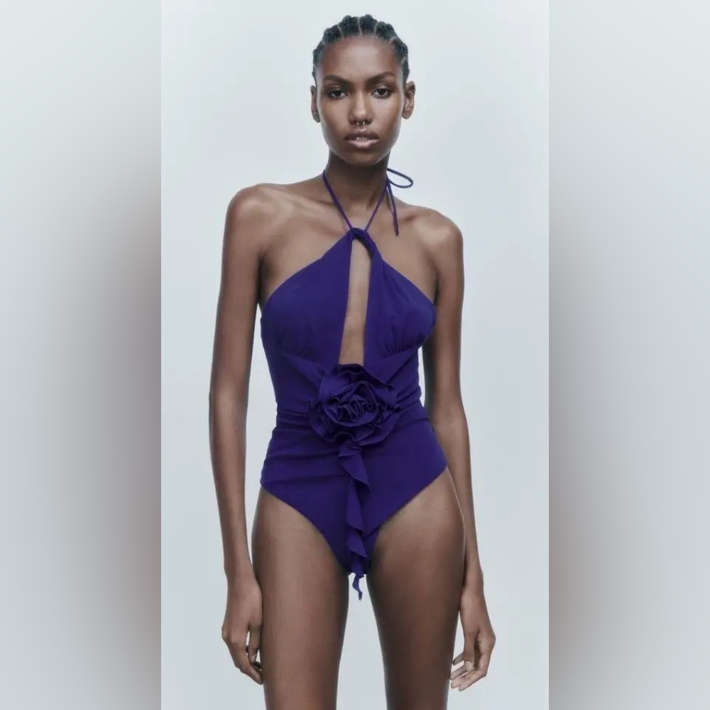 ZARA - Royal blue body suit with tags